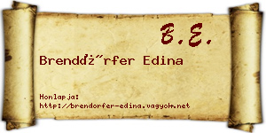 Brendörfer Edina névjegykártya